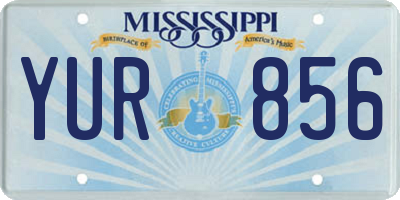 MS license plate YUR856