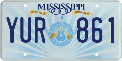 MS license plate YUR861