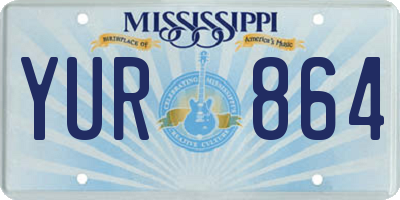 MS license plate YUR864