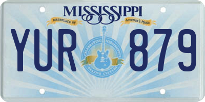 MS license plate YUR879