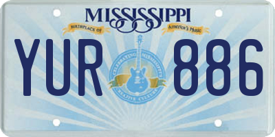 MS license plate YUR886