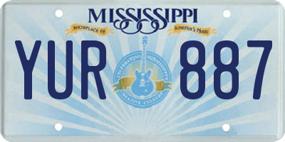MS license plate YUR887