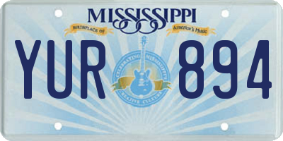 MS license plate YUR894