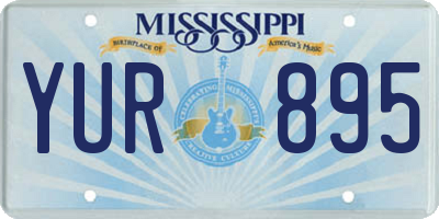 MS license plate YUR895