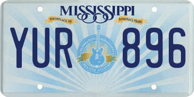 MS license plate YUR896