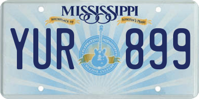 MS license plate YUR899