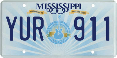 MS license plate YUR911