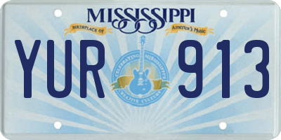 MS license plate YUR913