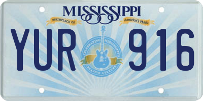 MS license plate YUR916