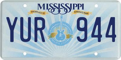 MS license plate YUR944