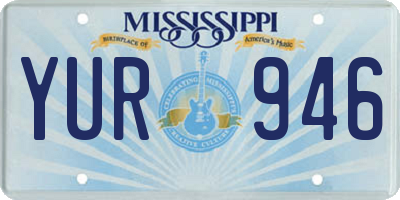 MS license plate YUR946