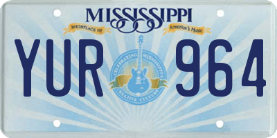 MS license plate YUR964