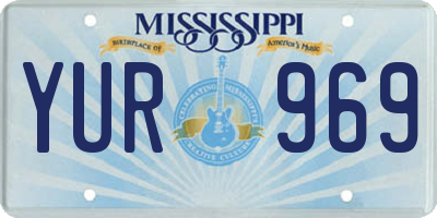 MS license plate YUR969