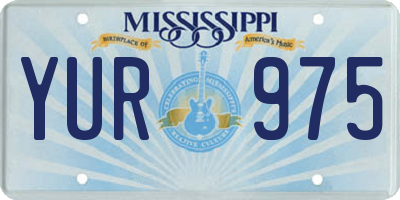 MS license plate YUR975