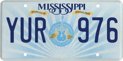 MS license plate YUR976