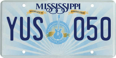 MS license plate YUS050