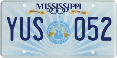 MS license plate YUS052