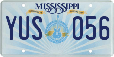 MS license plate YUS056