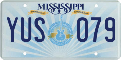 MS license plate YUS079