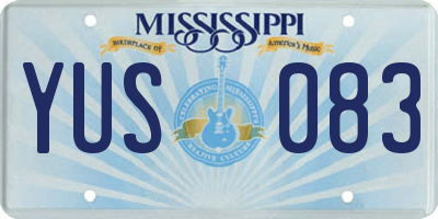 MS license plate YUS083