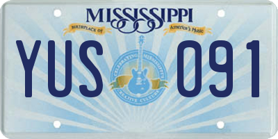 MS license plate YUS091