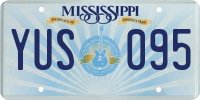 MS license plate YUS095