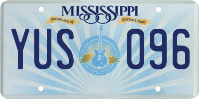 MS license plate YUS096
