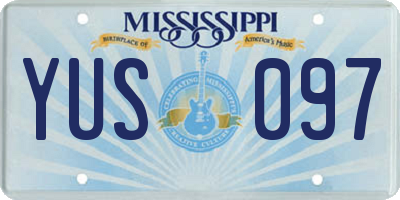 MS license plate YUS097