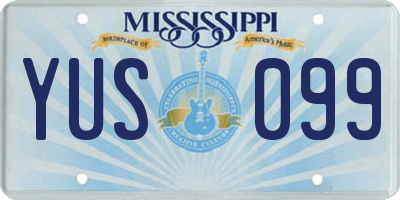 MS license plate YUS099