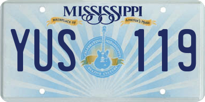 MS license plate YUS119