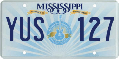 MS license plate YUS127