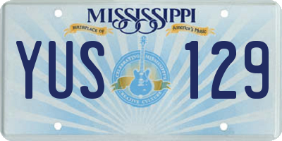 MS license plate YUS129