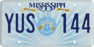 MS license plate YUS144