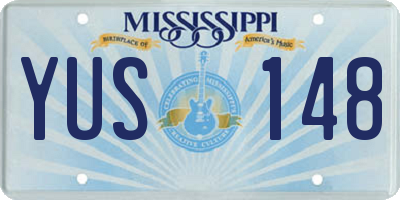 MS license plate YUS148