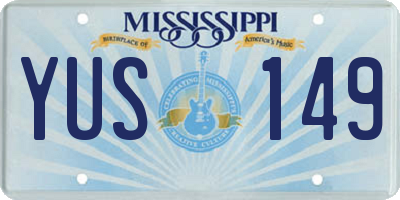 MS license plate YUS149