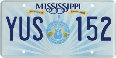 MS license plate YUS152