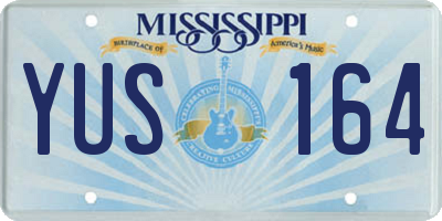 MS license plate YUS164