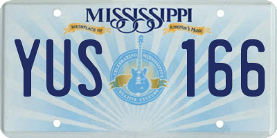 MS license plate YUS166