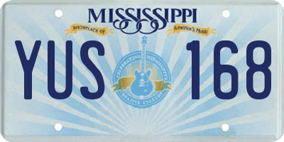 MS license plate YUS168