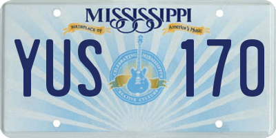 MS license plate YUS170