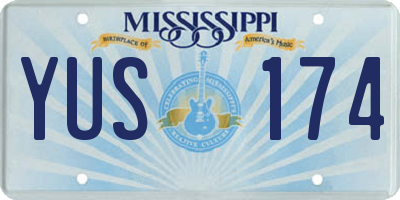 MS license plate YUS174