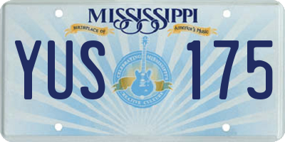 MS license plate YUS175