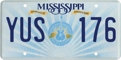 MS license plate YUS176
