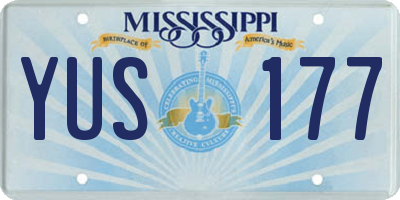MS license plate YUS177