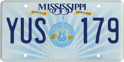 MS license plate YUS179