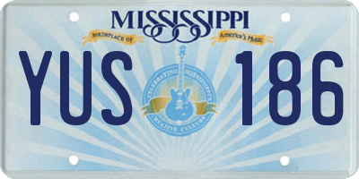 MS license plate YUS186