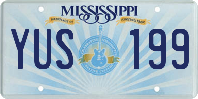 MS license plate YUS199