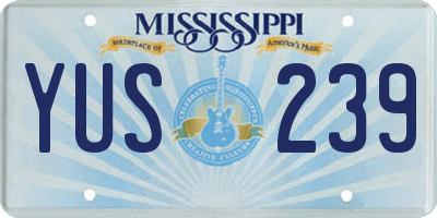 MS license plate YUS239
