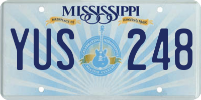 MS license plate YUS248
