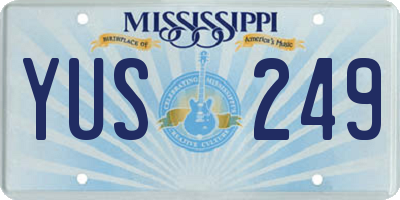 MS license plate YUS249